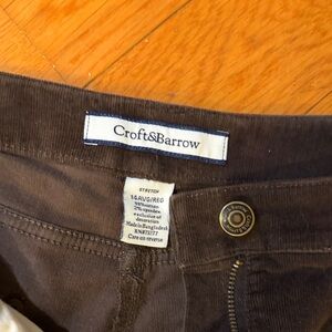 Croft & Barrow Brown Wide Leg Pants size 14 reg